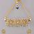 Gold plated kundan green stones choker set