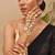 Gold plated kundan hathphool
