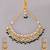 Gold plated kundan green stones necklace set