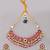 Gold plated kundan red stones necklace set