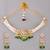 Gold plated kundan green stones choker set