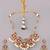 Gold plated kundan red stones necklace set