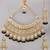 Gold plated kundan green stones necklace set