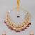 Gold plated kundan red stones necklace set