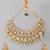 Gold plated kundan green stones necklace set