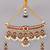 Gold plated kundan red stones necklace set