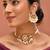 Gold plated kundan choker set