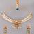 Gold plated kundan green stones choker set