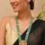 Gold plated kundan green stones long necklace
