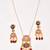 Gold plated kundan red stones long necklace set