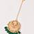 Gold plated kundan green stones Maang Tikka