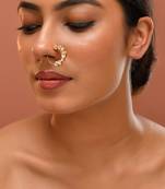 Gold plated kundan nath