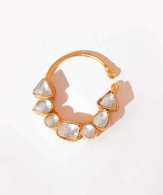 Gold plated kundan nath 2