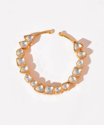 Gold plated kundan nath 2