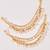 Gold plated kundan white stones earchain