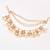 Gold plated kundan white stones earchain