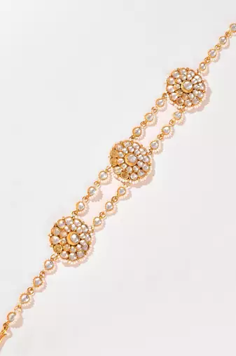 Gold plated kundan hairband
