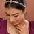 Gold plated kundan hairband