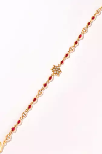 Gold plated kundan hairband