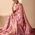 Mauve pink designer printed soft lichi silk saree with zari woven border party wear saree with blouse