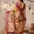 Mustard linen cotton digital floral print patola border designer saree with matching blouse