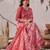 Rose linen cotton digital floral printed saree with patola border & matching blouse