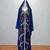 Royal Blue Embroidered Kaftan with Dupatta
