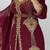 Maroon Embroidered Kaftan Dress with Dupatta