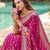 Rani Pink Raw Silk Saree with Silver Zari & Multicolor thread Woven Work | Festive Wear
