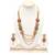 Floral meenakari work multicolour long necklace set