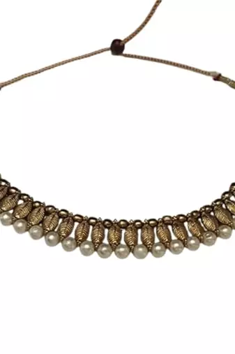 Gold and Ppearl Choker Necklace