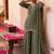 Roman silk pallazo suit for women wedding wear green