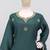 Green ethnic wear ready made chinon suit for women