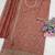 Peach silk straight suit for women heavy embroidery work