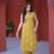 Yellow cotton printed kurta and bottom set