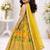 Yellow georgette digital printed wedding kids lehenga choli