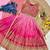 Designer chinon silk embroidered work wedding lehenga choli for kids