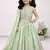 Pista chinon silk embroidered work wedding kids lehenga choli