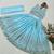 Skyblue chinon silk embroidered work wedding kids lehenga choli