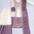 White/Purple Heavy Dual Tone Star Georgette With Embroidery Thread Work 3pc