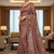 Brown Color Malti Thread Embroidery work Silk Saree