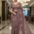 Lavender Color Malti Thread Embroidery work art silk saree