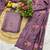 Lavender Color Malti Thread Embroidery work Silk Saree