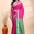 Pink and green kanjivaram silk saree