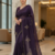 Purple Color  Embellishment work  Satin Silk Saree