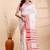 Offwhite & red handloom saree with minimalist woven motifs and classic contrast border