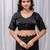 Black Color Sequins,Embroidery With Beads Work Satin Silk Saree