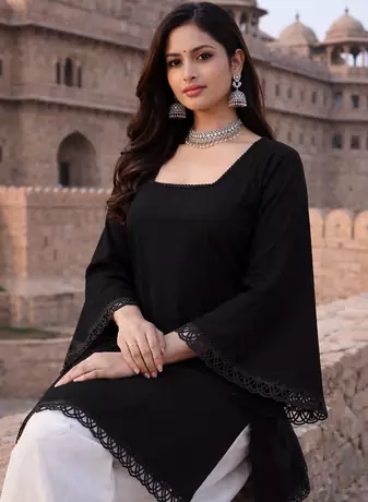 ROMAN silk blend SHORT KURTI   