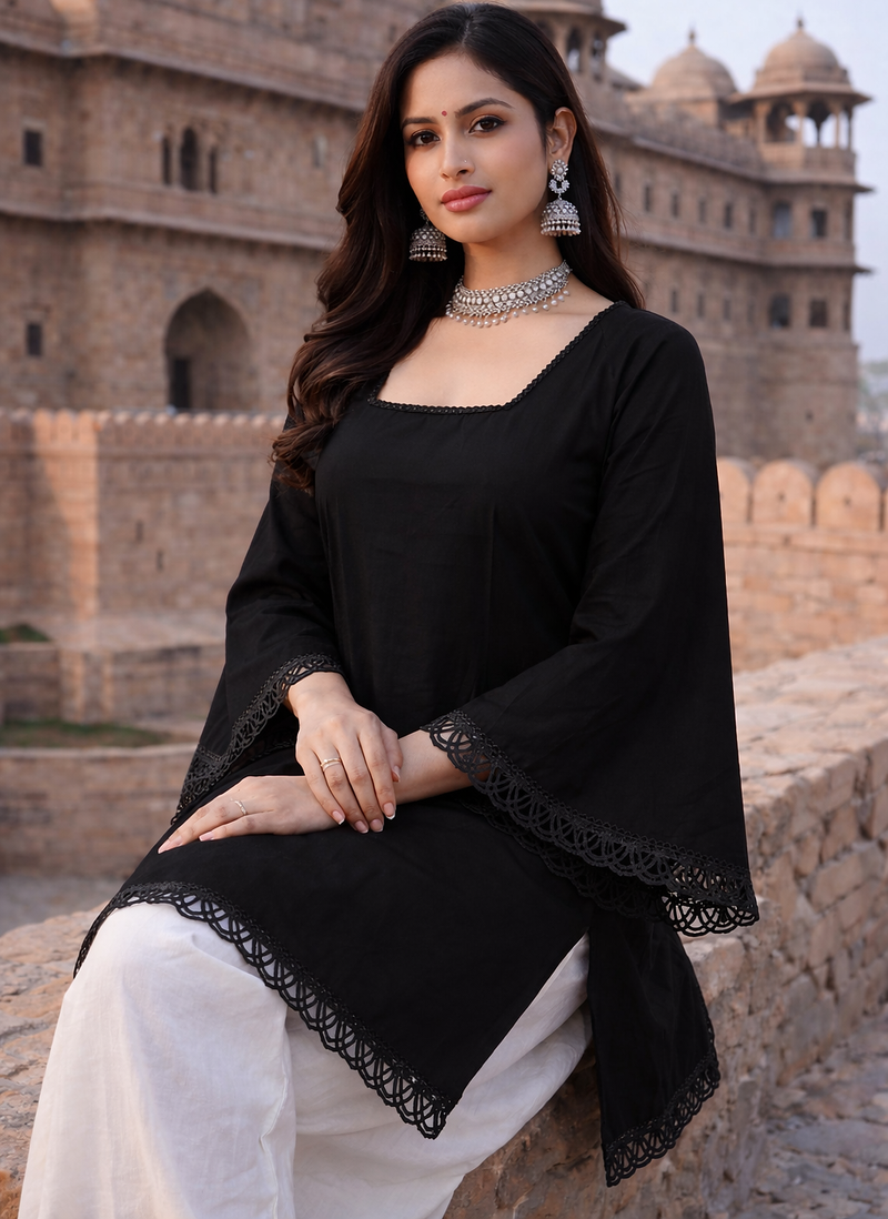 ROMAN SILK SHORT KURTI     COMFORTABLE & CHIC LOOK