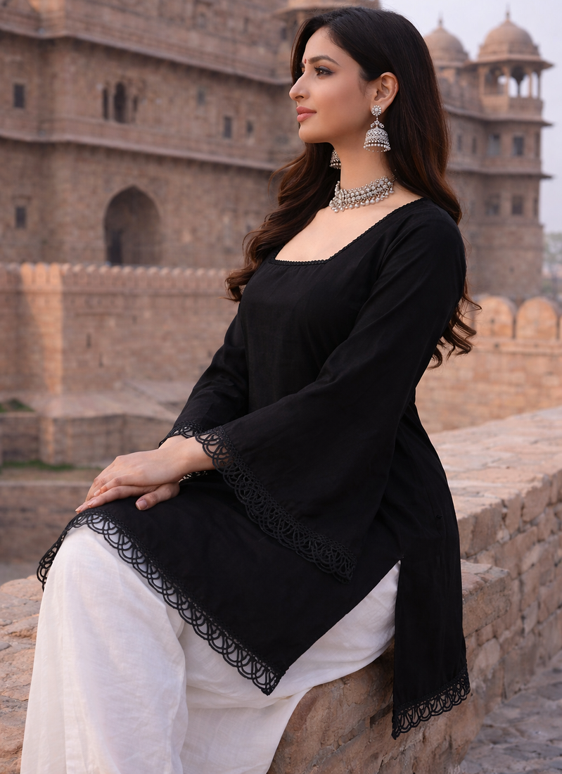 ROMAN SILK SHORT KURTI     COMFORTABLE & CHIC LOOK